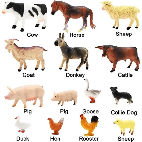 3 Pack Farm Toy Tractor with 40pcs Plastic Animals Figurines and Fence Playset - Picture 6 of 8